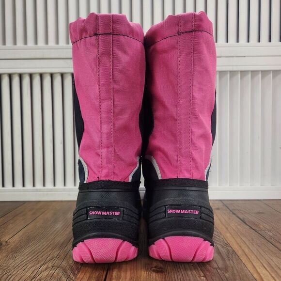 Kamik Snow Master Snowshell Big Kids Sz 6 Navy Blue Pink Waterproof Winter Boots - Picture 4 of 11
